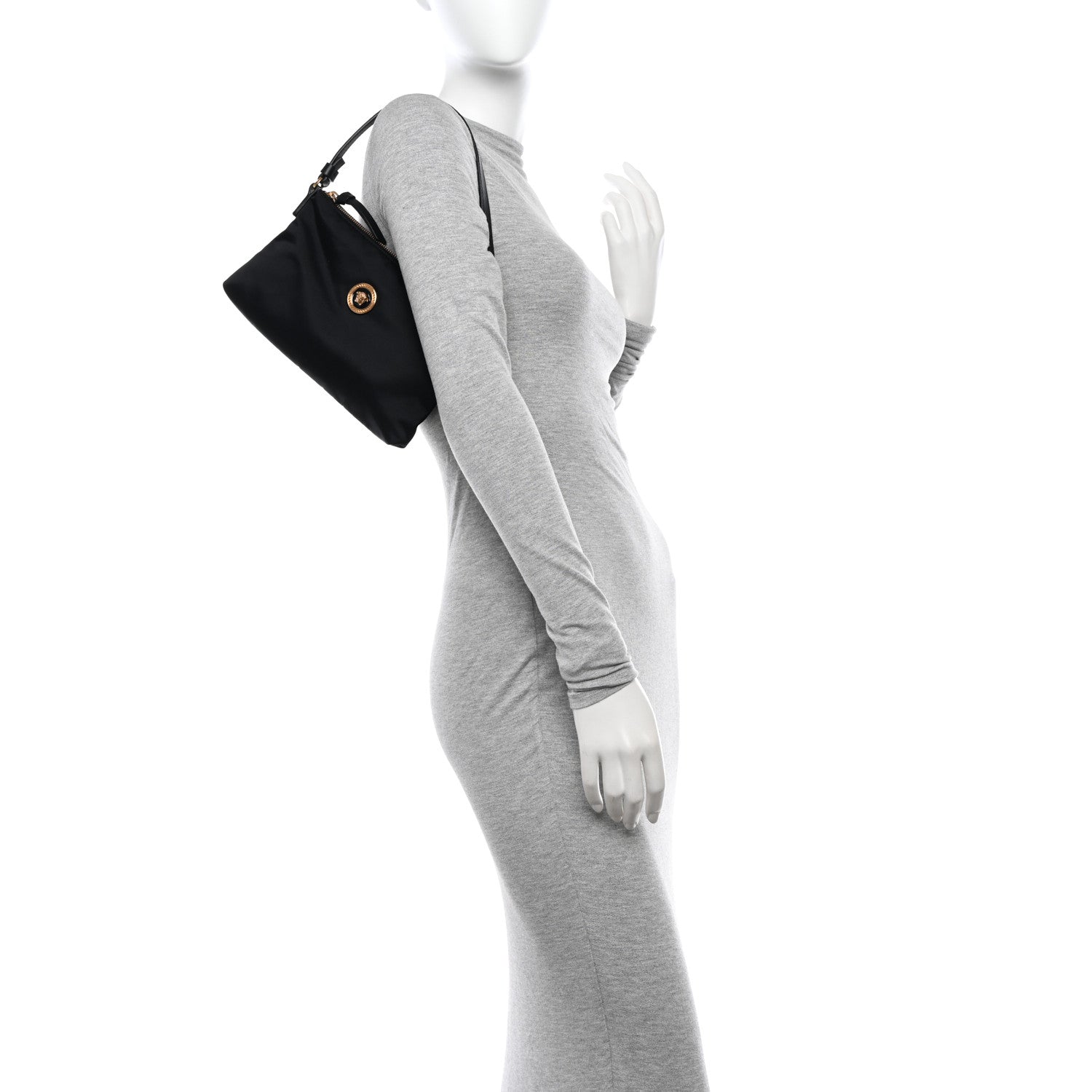 Versace Nylon Tribute Icon Flat Pouch Black 2 of 11