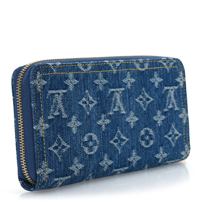 Louis Vuitton LV X TM Monogram Denim Cerises Zippy Wallet Blue 3 of 10