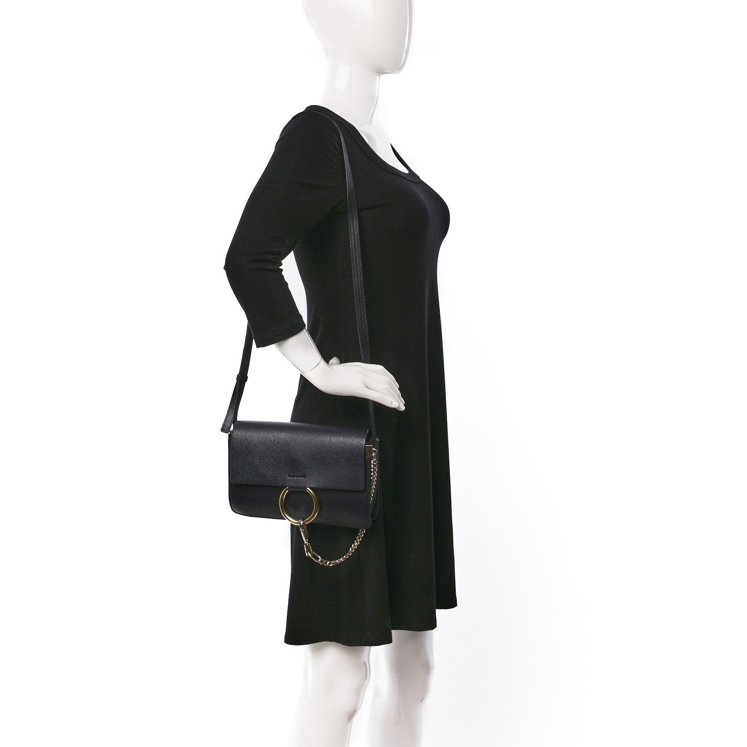 Chloe Calfskin Small Faye Shoulder Bag Denim Blue 2 of 9