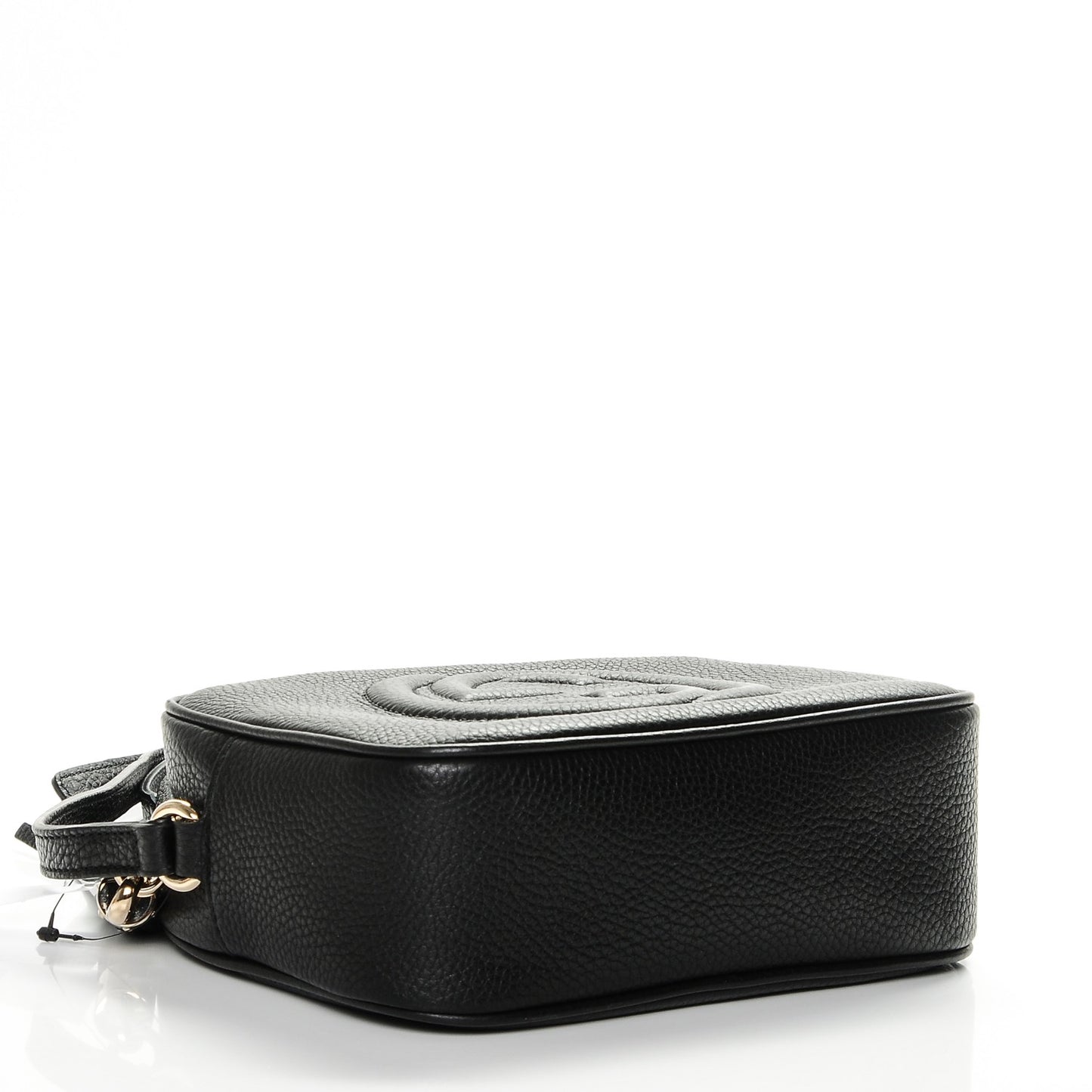 Pebbled Calfskin Small Soho Disco Bag Black