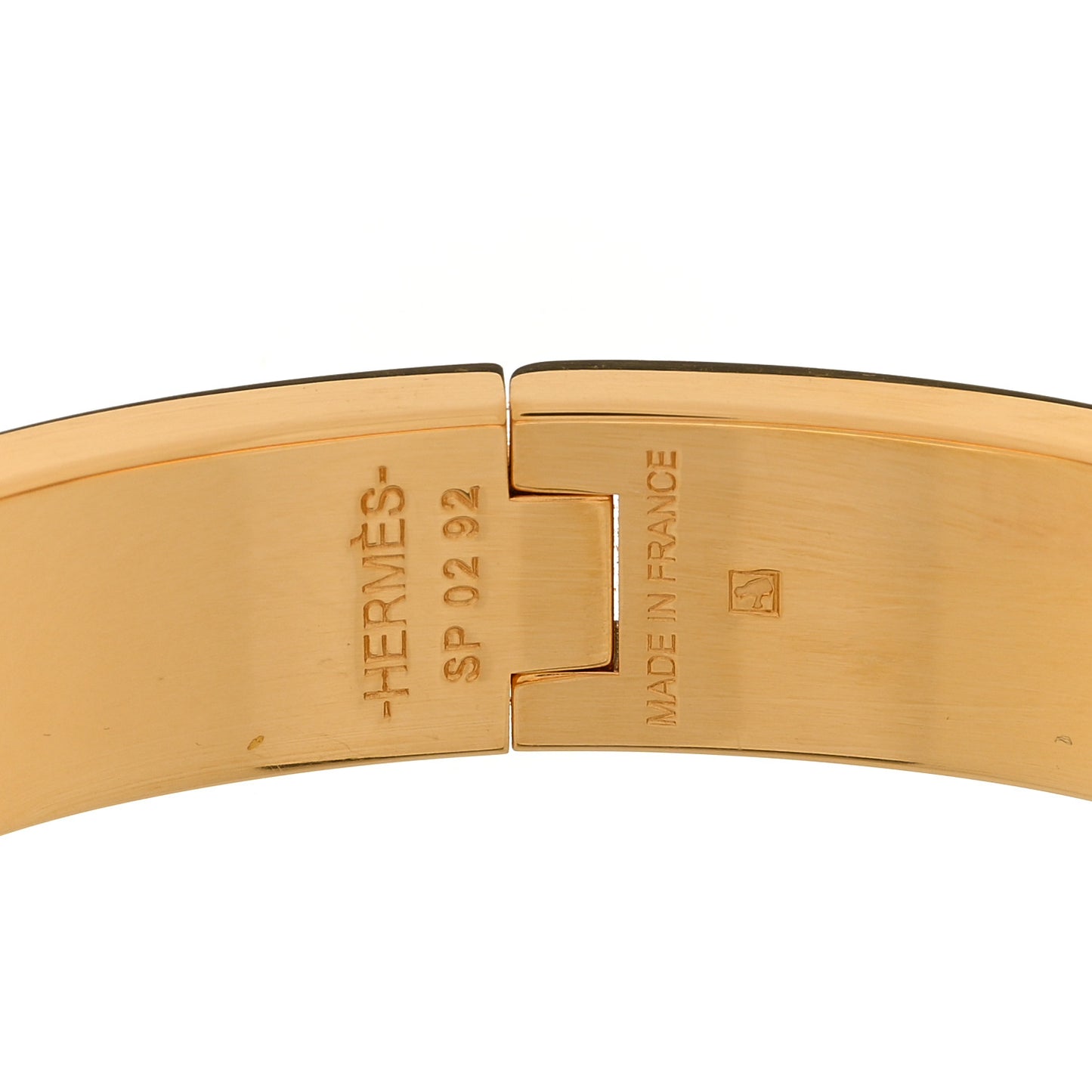 Enamel Narrow Clic Clac H Bracelet GM Black