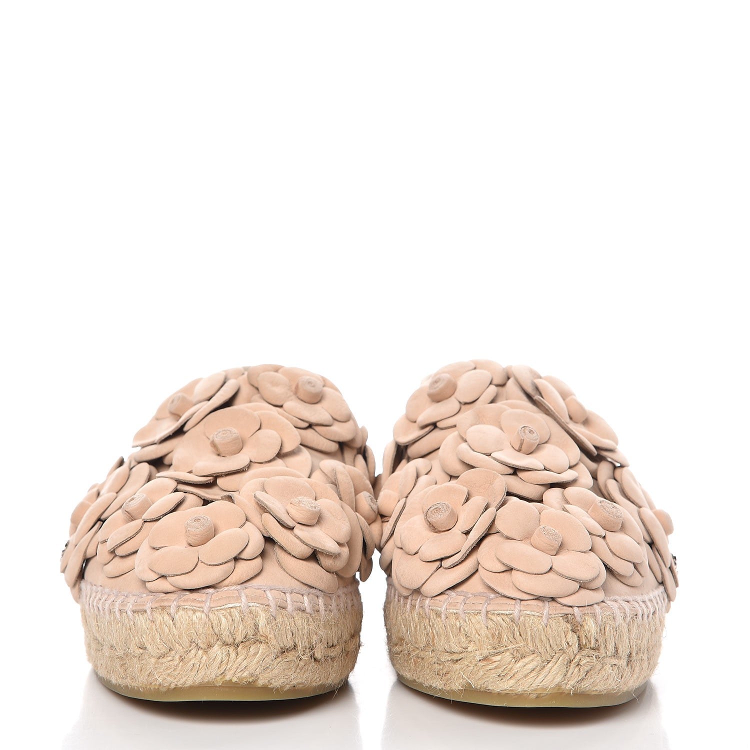 Chanel Suede Camellia CC Espadrilles 37 Pink 2 of 9