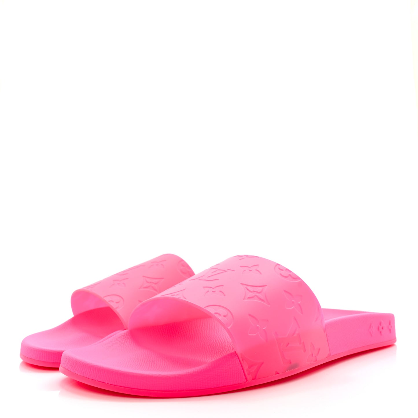 Rubber Embossed Monogram Mens Waterfront Mules 11 Pink