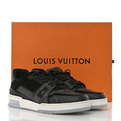 Louis Vuitton Monogram Eclipse Mens LV Trainer Sneakers 8 Black 9 of 9