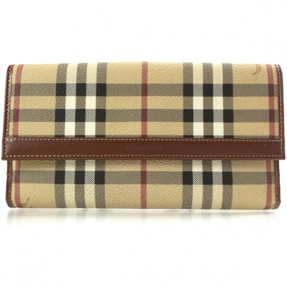 Burberry Haymarket Check Continental Wallet 1 of 9