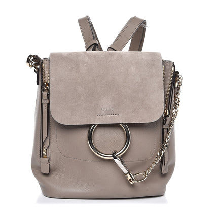 Chloe Suede Calfskin Medium Faye Backpack Motty Grey 1 of 7