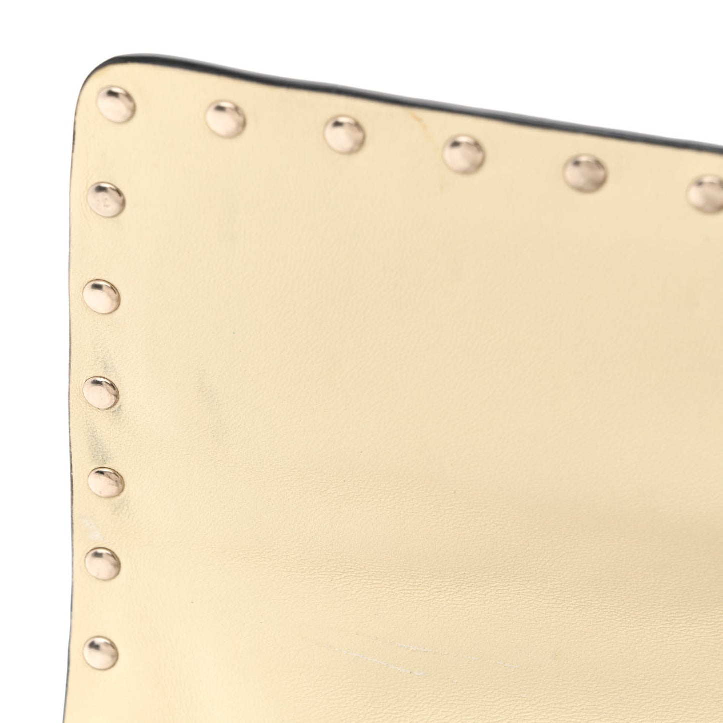 Nappa Medium Rockstud Spike Shoulder Bag Light Ivory