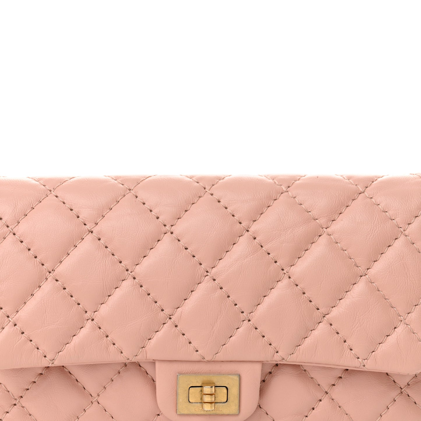 Aged Calfskin Quilted 2.55 Reissue Flap Belt Bag Pink