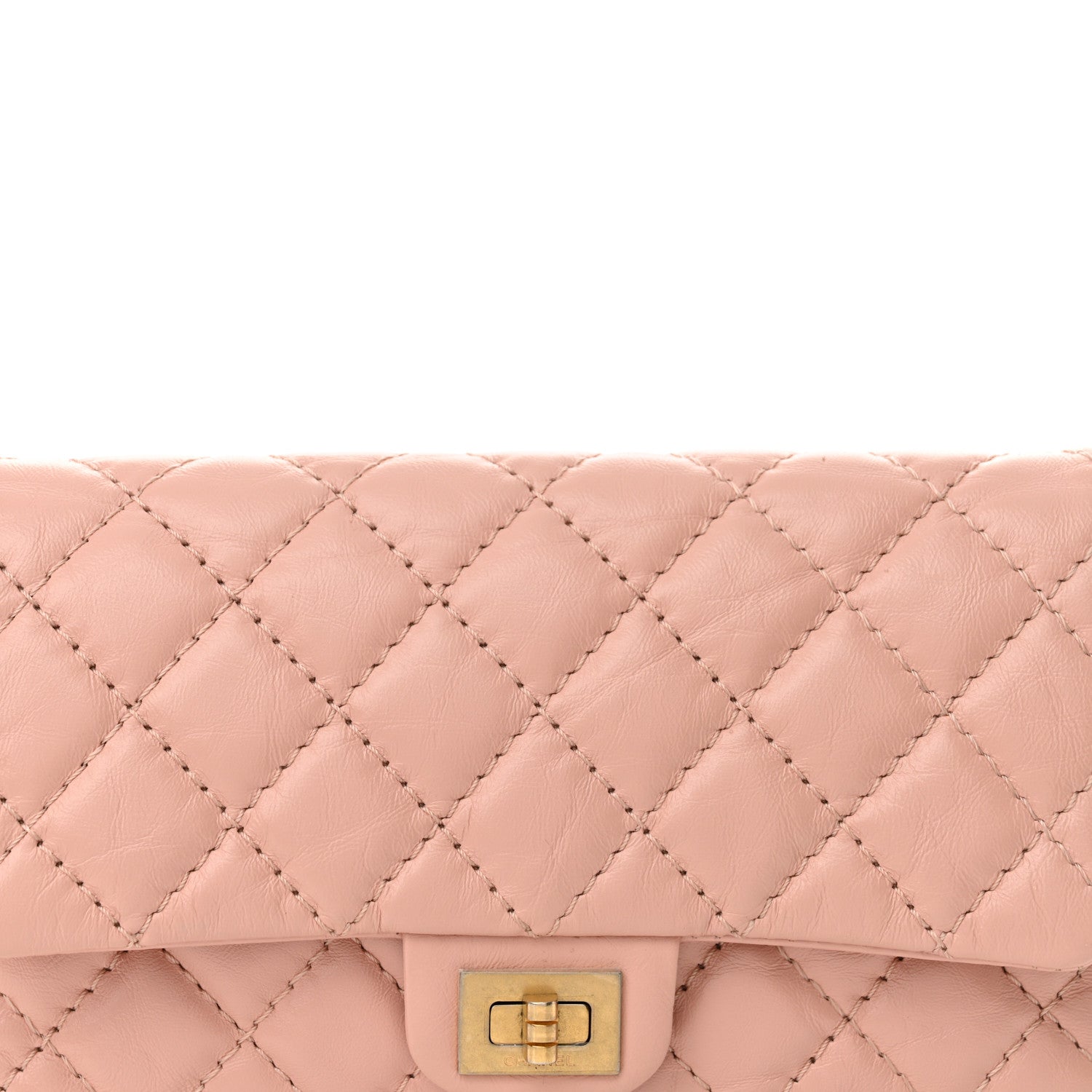 Chanel Aged Calfskin Quilted 2.55 Reissue Flap Belt Bag Pink 8 of 11