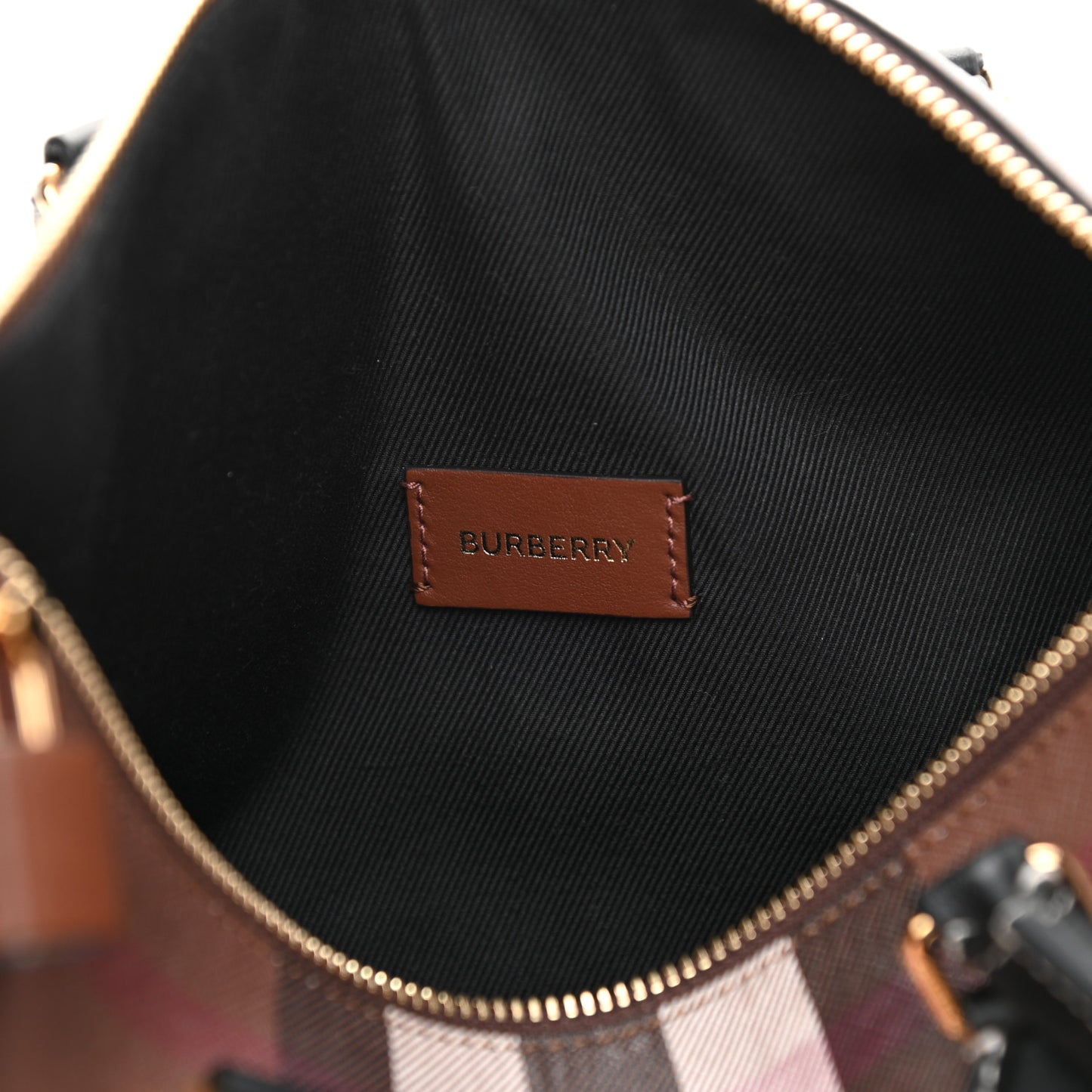 E-canvas Check Bowling Bag Dark Birch Brown