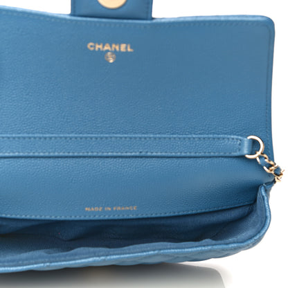 Chanel Caviar Quilted Glasses Case With Chain Blue 5 of 12