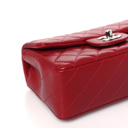 Chanel Lambskin Quilted Mini Rectangular Flap Red 9 of 12