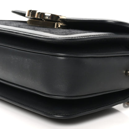 Gucci Crepe Wool Silk GG Monogram Go Small Shoulder Bag Black 10 of 10