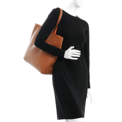 Hermes Taurillon Clemence Double Sens 36 Reversible Tote Orange Gold 2 of 12