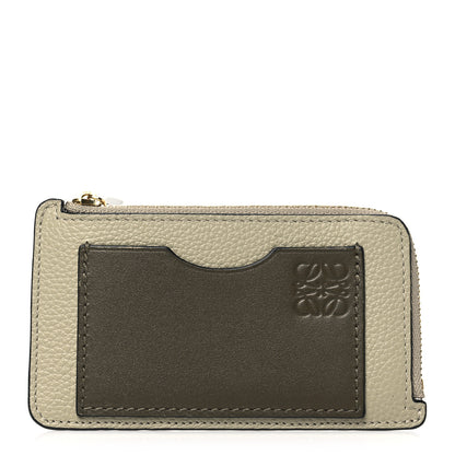 Loewe Soft Grained Calfskin Coin Card Holder Sage Green Dark Khaki Green 1 of 9