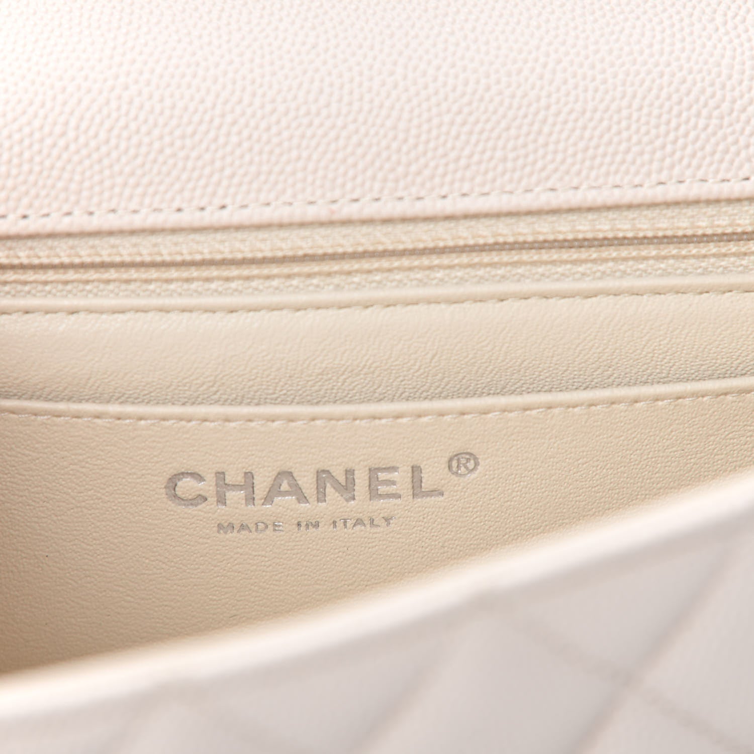 Chanel Caviar Quilted Mini Rectangular Flap White 8 of 11