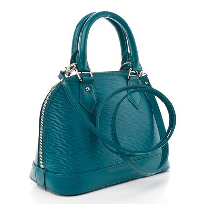 Louis Vuitton Epi Alma BB Cyan 3 of 11