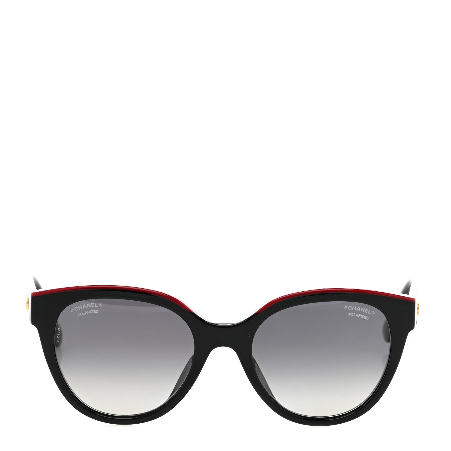 Chanel Acetate CC Butterfly Sunglasses 5414 Black Red 2 of 7
