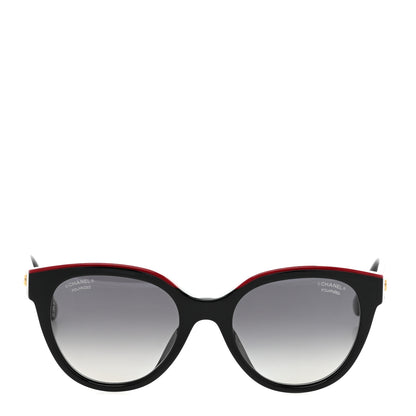 Chanel Acetate CC Butterfly Sunglasses 5414 Black Red 2 of 7