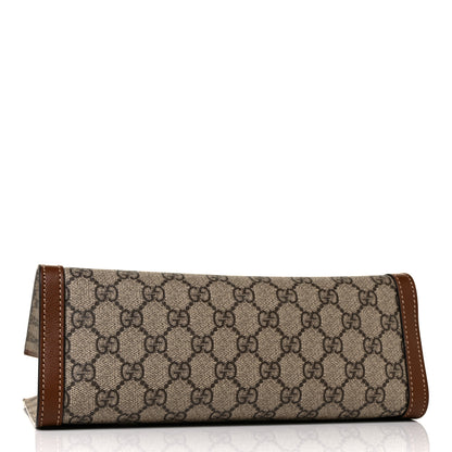 Gucci GG Supreme Monogram Calfskin Small Padlock Tote Beige Ebony Tuscany 4 of 10