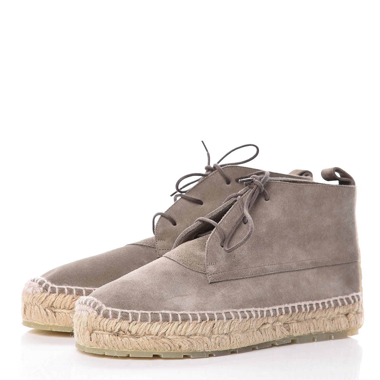 Balenciaga Suede Espadrille Ankle Boots 36 Gris Galet 3 of 9
