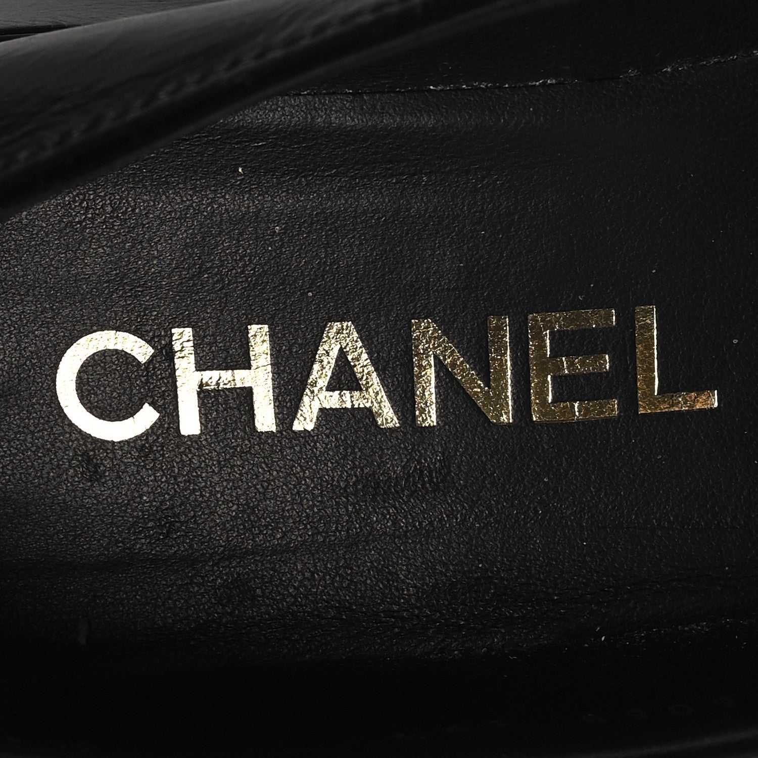 Chanel Shiny Calfskin Logo Loafers 39.5 Black 8 of 9