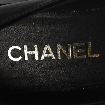 Chanel Shiny Calfskin Logo Loafers 39.5 Black 8 of 9