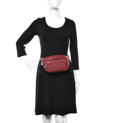 Chanel Caviar Quilted Business Affinity Waist Belt Bag Burgundy 2 of 10