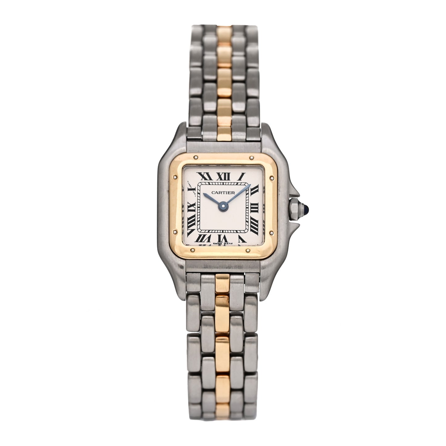 Stainless Steel 18K Yellow Gold 22mm Panthere Quartz Watch