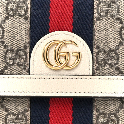 Gucci GG Supreme Monogram Web Ophidia Continental Wallet Beige White 8 of 11