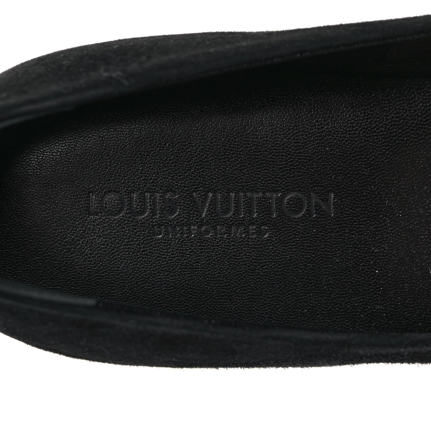 Louis Vuitton Suede Monogram Uniformes Ballet Flats 37.5 Black 7 of 8