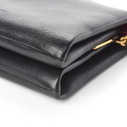 Balenciaga Shiny Grained Goatskin S Flap Bag Black 10 of 10