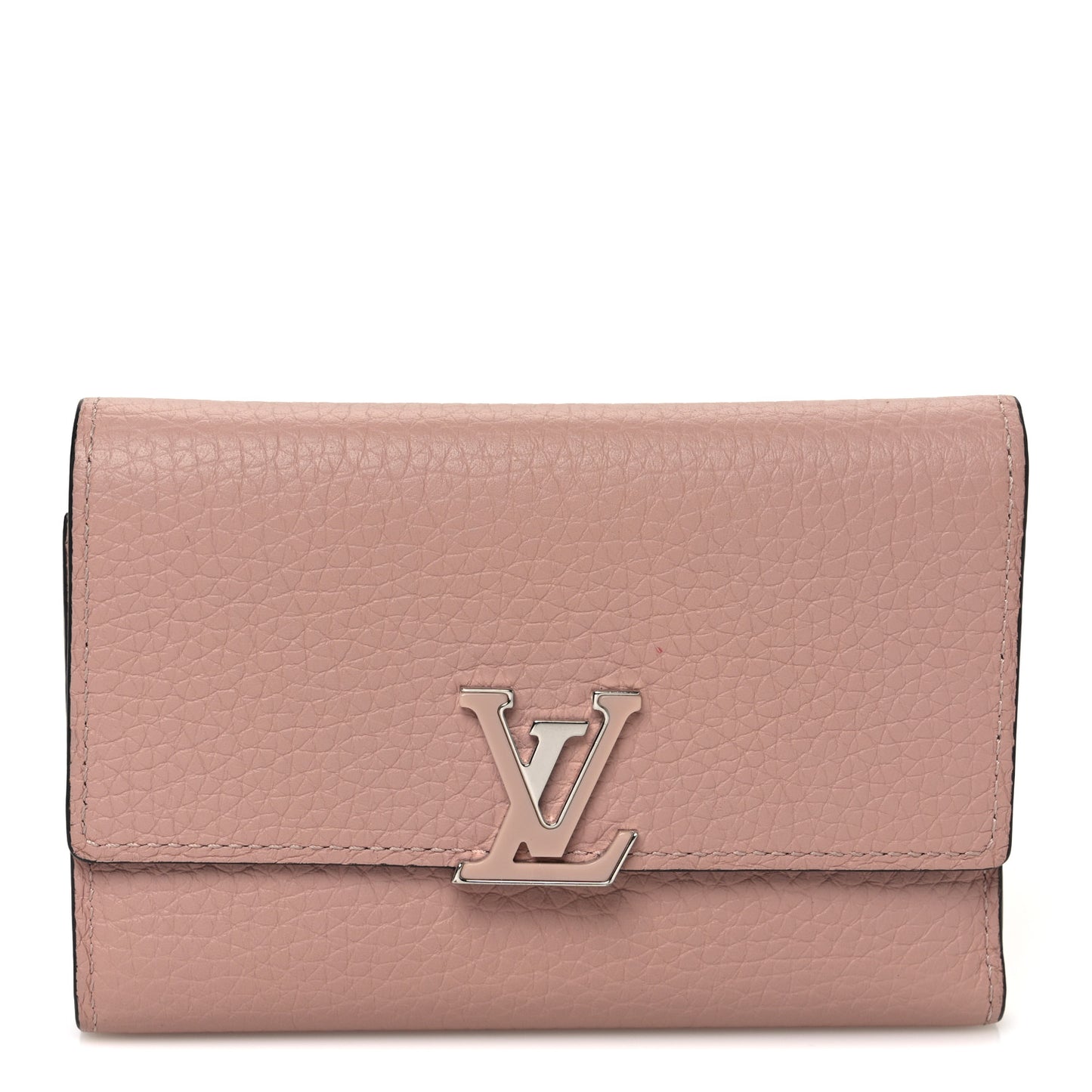 Taurillon Capucines Compact Wallet Magnolia