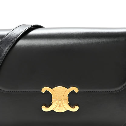 Celine Shiny Calfskin Medium Triomphe Black 8 of 10