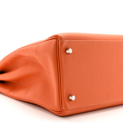 Hermes Togo Kelly Retourne 35 Orange 9 of 13