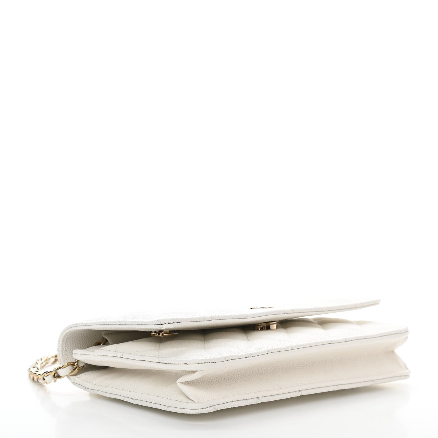 Chanel Caviar Quilted Wallet On Chain WOC White 4 of 12
