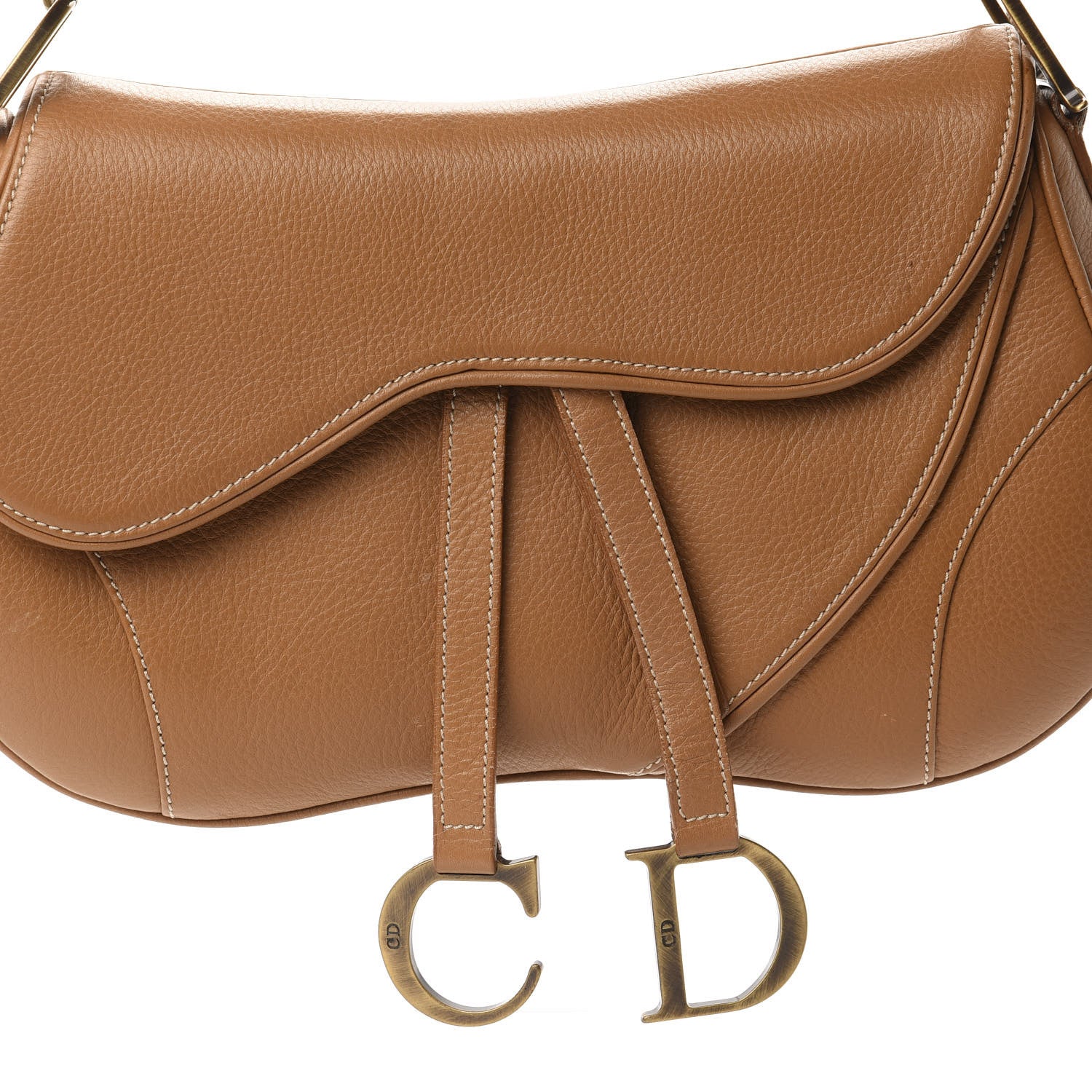 Christian Dior Calfskin Double Saddle Bag Brown 14 of 14