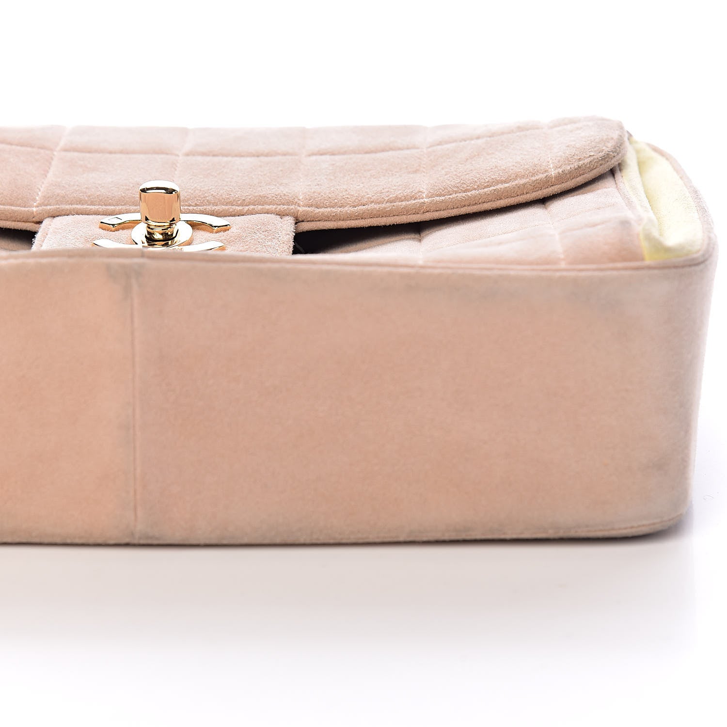 Chanel Suede Chocolate Bar Top Handle Flap Beige 10 of 17