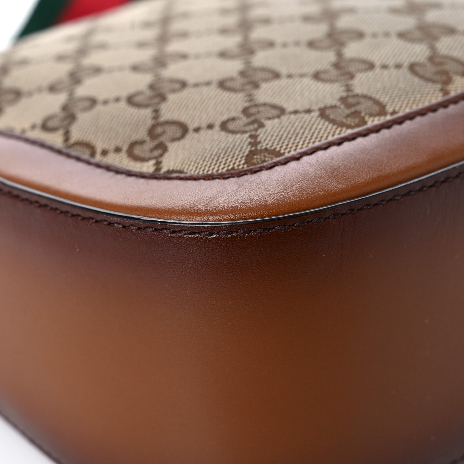 Gucci Monogram Medium Lady Web Shoulder Bag Beige Cuir 10 of 23