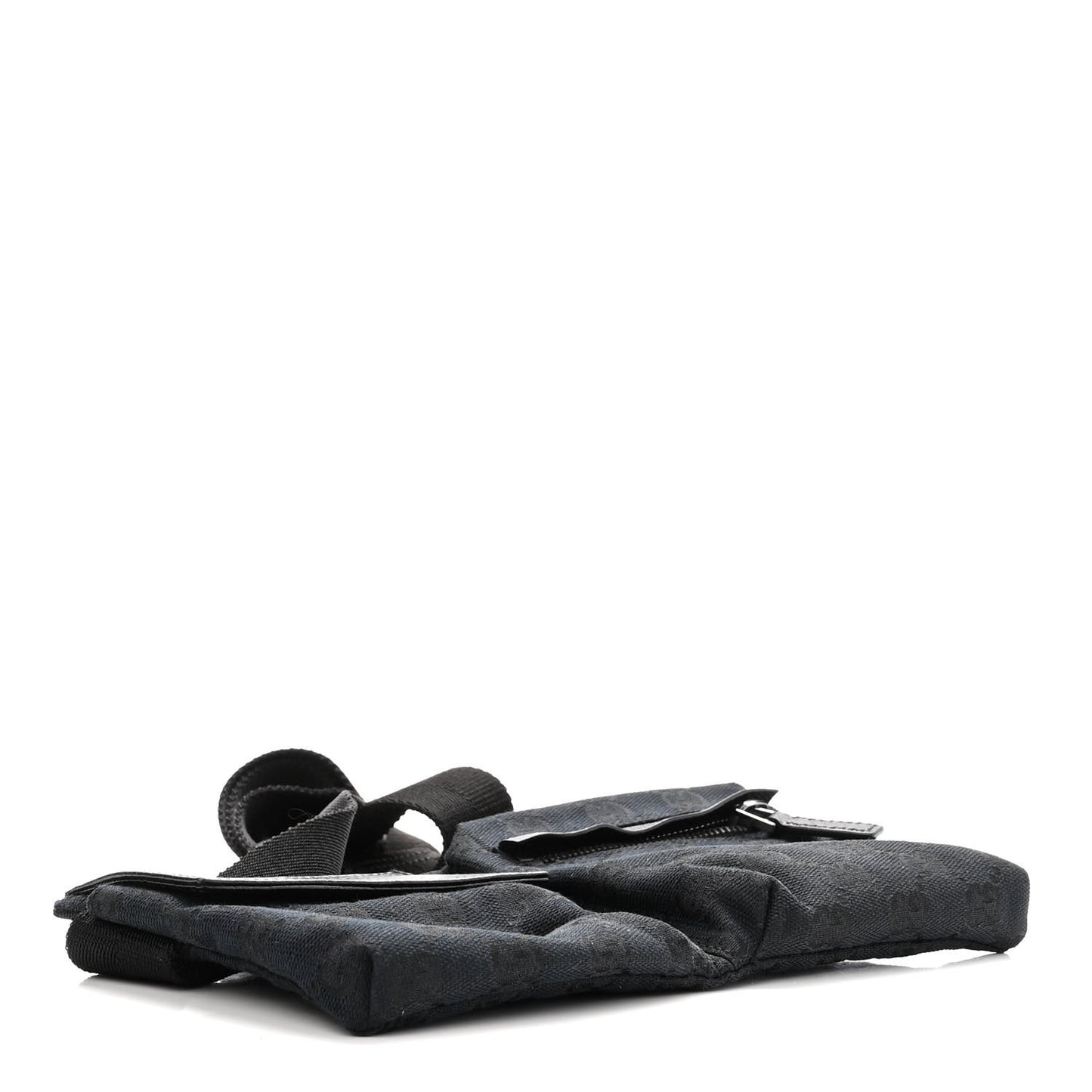GG Monogram Double Pocket Belt Bag Black