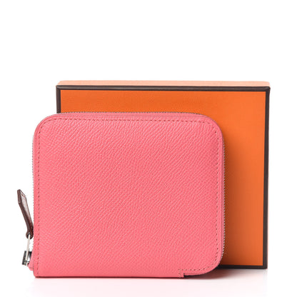 Hermes Epsom Silk'In Compact Wallet Rose Azalee 11 of 11