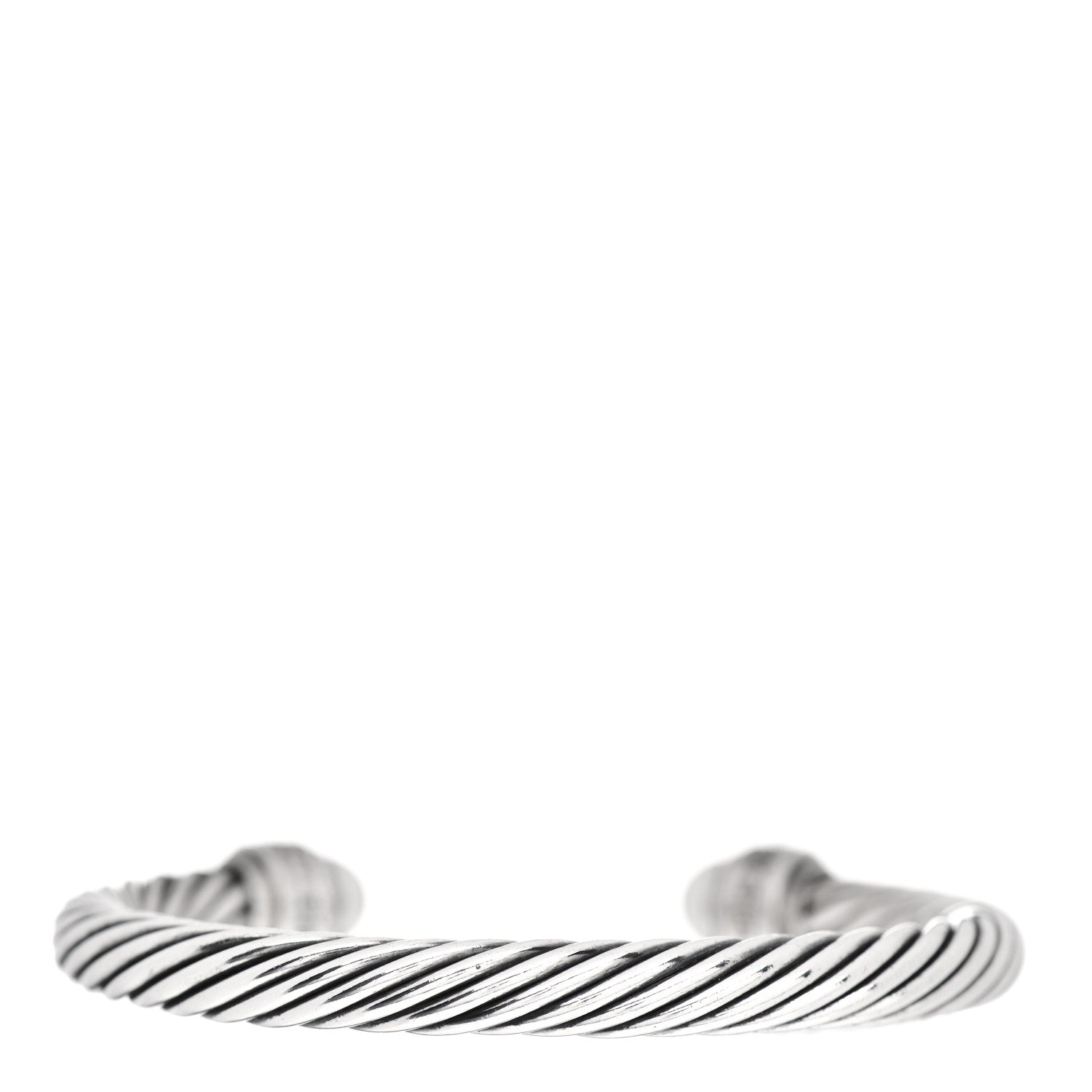 David Yurman Sterling Silver Diamond Pearl 7mm Cable Classics Bracelet 3 of 4