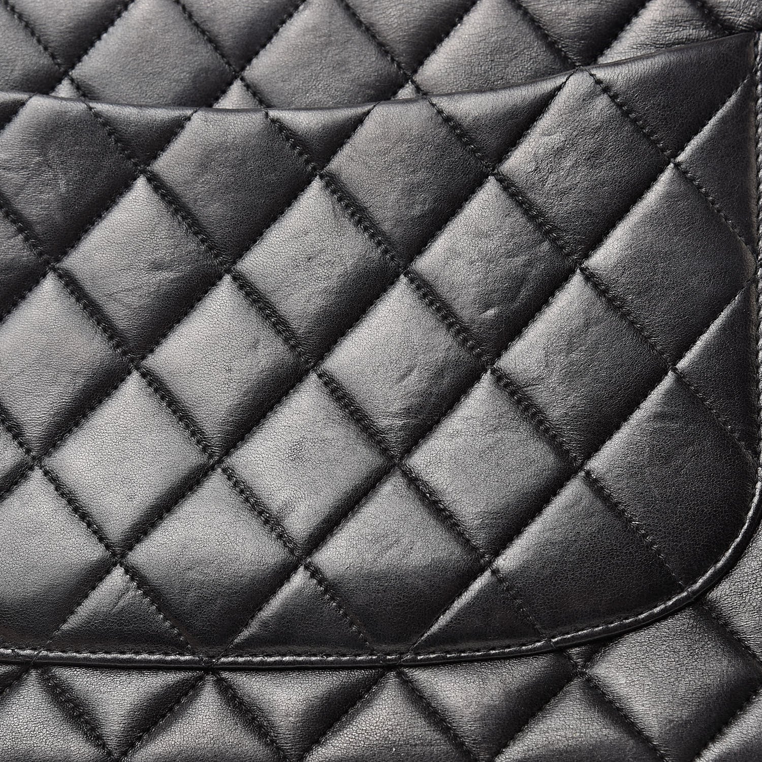 Chanel Lambskin Quilted XL Jumbo Single Flap Black 19 of 21