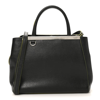 Fendi Vitello Elite Apple Charm Petite 2Jours Tote Black 1 of 9