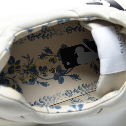 Gucci X MLB Calfskin NY Yankees Mens Rhyton Sneakers 8 Mystic White 7 of 12