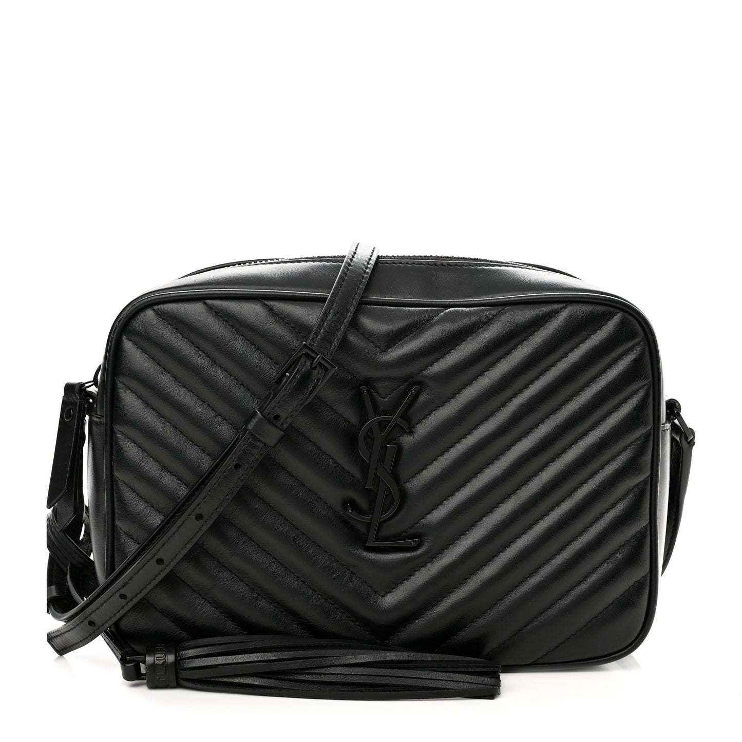 Calfskin Matelasse Monogram Monochrome Lou Camera Bag Black