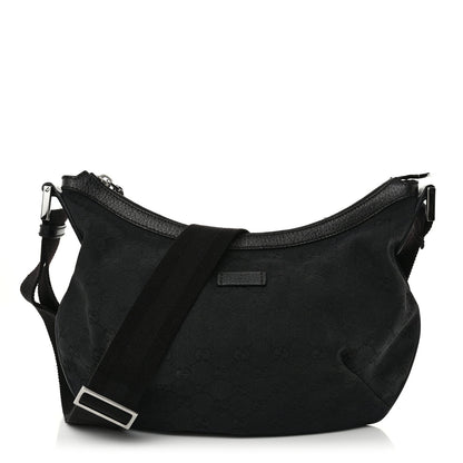 Gucci Monogram Medium Half Moon Hobo Black 1 of 10