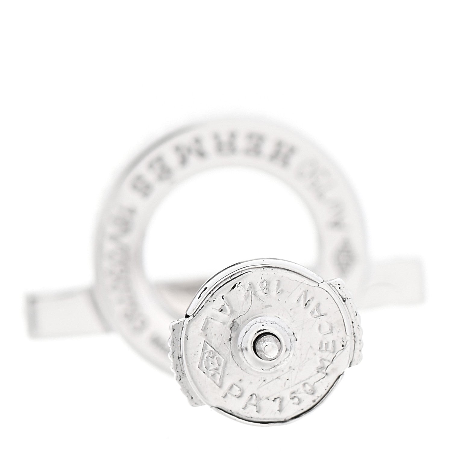Hermes 18K White Gold Diamond Finesse Earrings 5 of 6