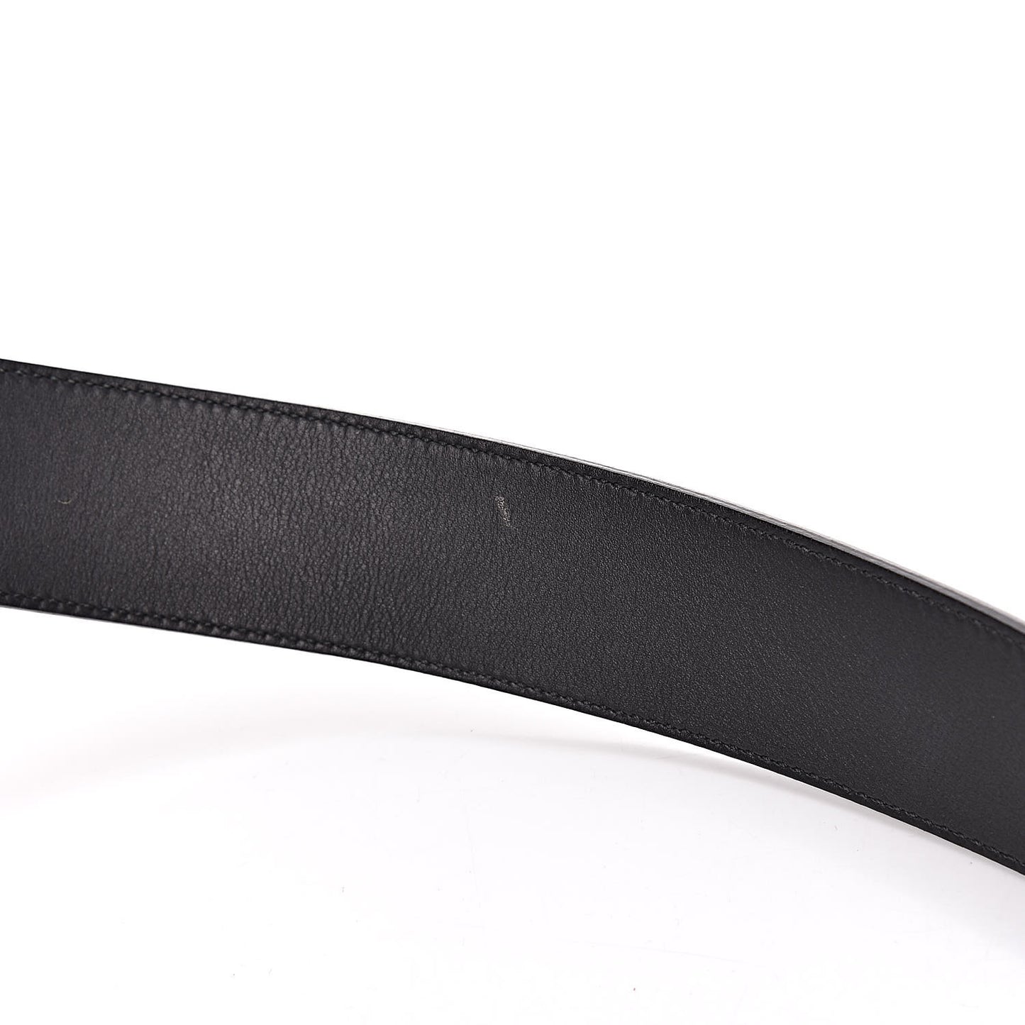 Textured Dollar Calfskin Nickel Double G 40mm Belt 75 30 Black