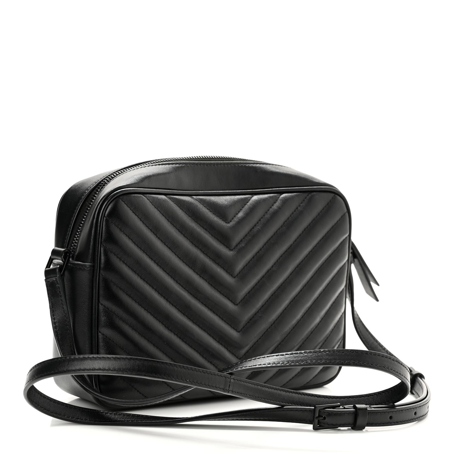 Calfskin Matelasse Monogram Monochrome Lou Camera Bag Black